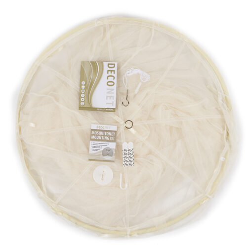Deconet klamboe - Bangla - Topring 65cm /1250cm omtrek ECRU- 1-2 pers - Afbeelding 7