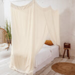 Deconet Bamboestof Klamboe - Imon - L210x B100cm Offwhite- 1 pers