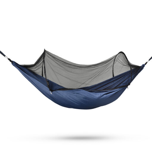 Travelnet Hammock with Pop-out Mosquito Net L240 x B140 - Blue- 1 person