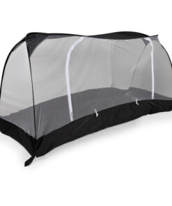 Travelnet Track Comfort PURE, L210x W80x H70cm, black, 1 person