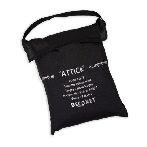 Deconet klamboe Attick- Zwart- L210cmx B200cm x H115cm én H200cm 2 pers - immagine 5