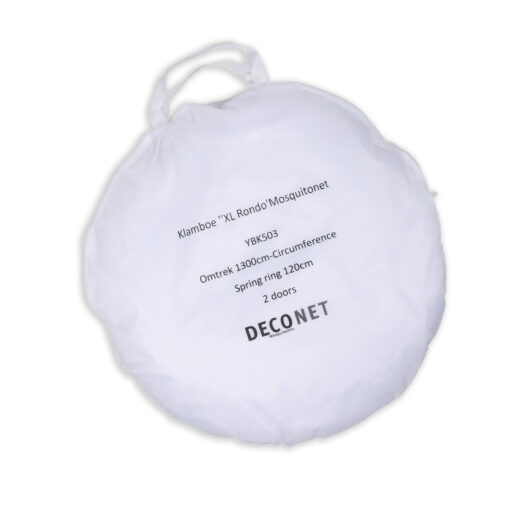 Deconet klamboe XL Rondo, Topring 120cm, Omtrek 13 meter, H220cm, wit, 2 personen - Image 5
