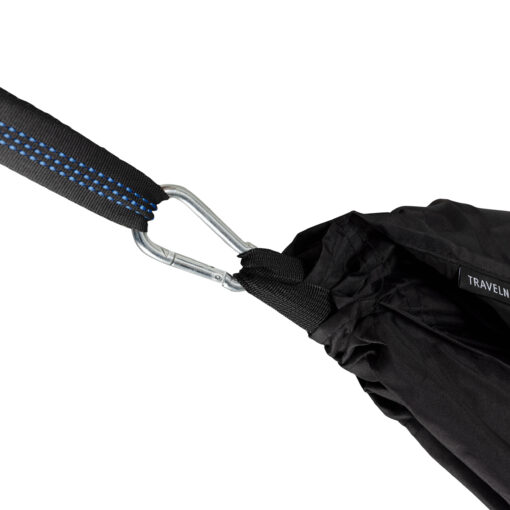 Travelnet Hangmat L240 x B140 - Zwart- 1 persoons - Image 4