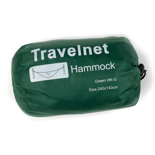 Travelnet Hangmat L240 x B140 - Groen- 1 persoons - Image 2