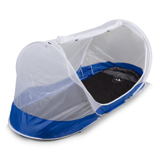 Travelnet Pop-up klamboetent PURE, L210x B80x H85cm, 1 persoon, Blauw/ Wit - Image 4