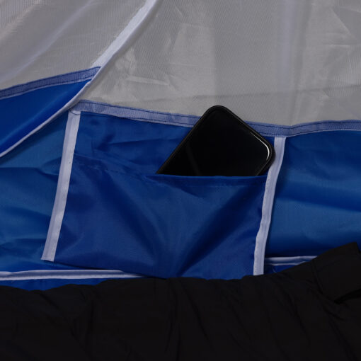 Travelnet Pop-up klamboetent PURE, L210x B80x H85cm, 1 persoon, Blauw/ Wit - Image 5