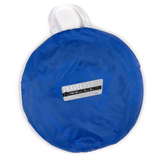 Travelnet Pop-up klamboetent PURE, L210x B80x H85cm, 1 persoon, Blauw/ Wit - Image 8