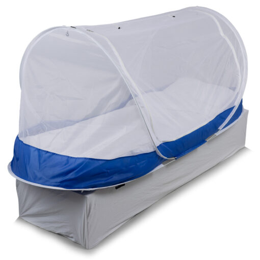 Travelnet Pop-up mosquito tent PURE, L210x W80x H85cm, 1 person, Blue/White