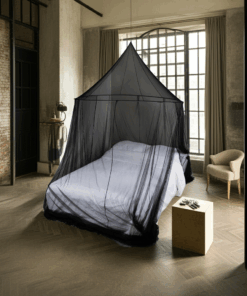 Moustiquaire Deconet - Bangla Max XXL - Anneau supérieur 150cm, Circonférence 14m - Noir - 2pers