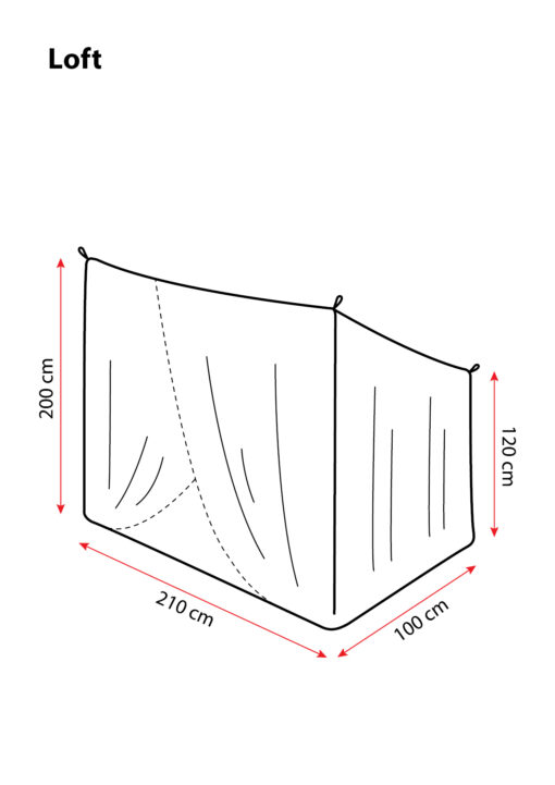 Deconet klamboe LOFT- Donker blauw- L210cm x H120cm én H200cm x B100cm 1 pers - Image 8
