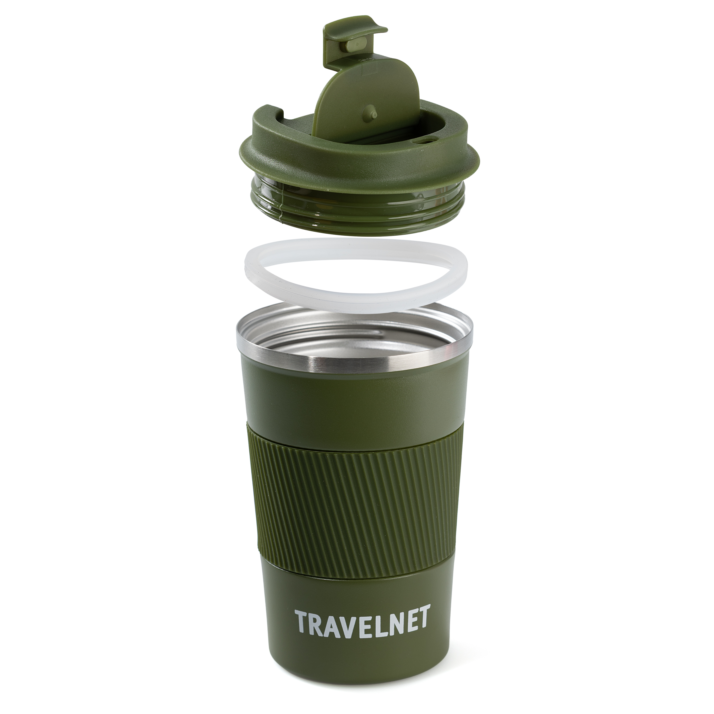 Travelnet thermosbeker – koffiebeker voor onderweg – reisbeker voor koffie en thee – 380 ml – roestvrij staal - Afbeelding 8