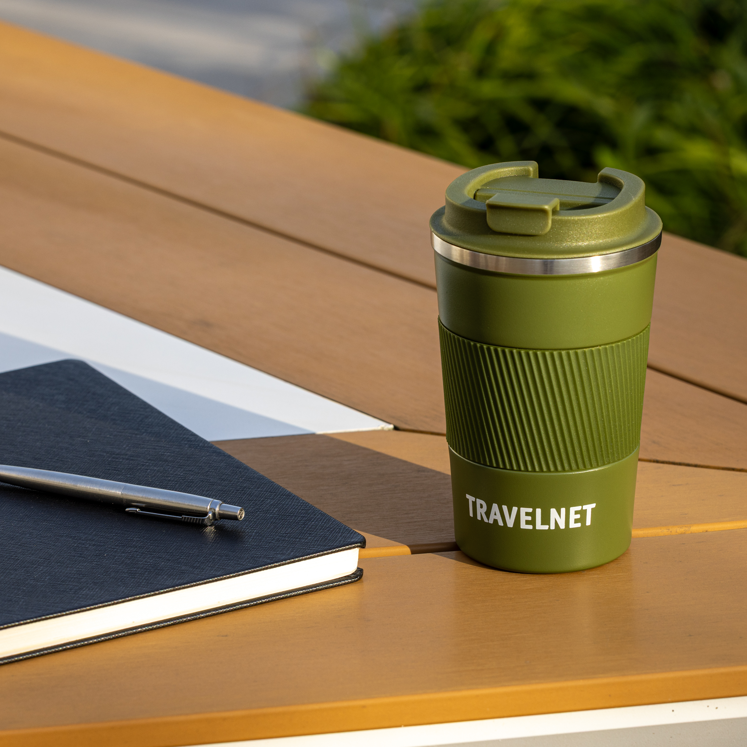 Travelnet thermosbeker – koffiebeker voor onderweg – reisbeker voor koffie en thee – 380 ml – roestvrij staal - Afbeelding 2