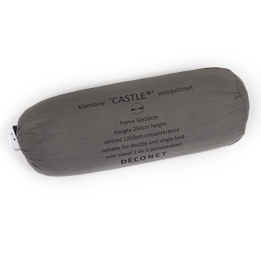 Deconet klamboe Castle - Topframe 50x50cm/ 1250cm Omtrek GRIJS- 1- 2 pers - Image 6