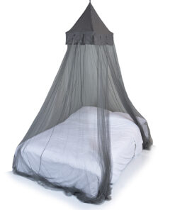 Deconet mosquito net Castle - Topframe 50x50cm/ 1250cm Circumference GREY- 1- 2 pers.