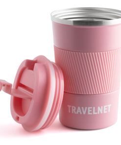 Travelnet thermosbeker – koffiebeker voor onderweg – reisbeker voor koffie en thee – 380 ml – roestvrij staal