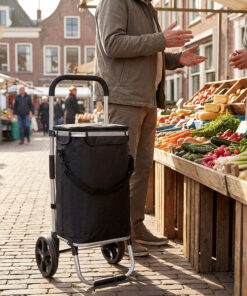 Alternatywny widok Travelnet Boodschappenwagen 40L, met koelvakje, inklapbaar,  aluminium frame