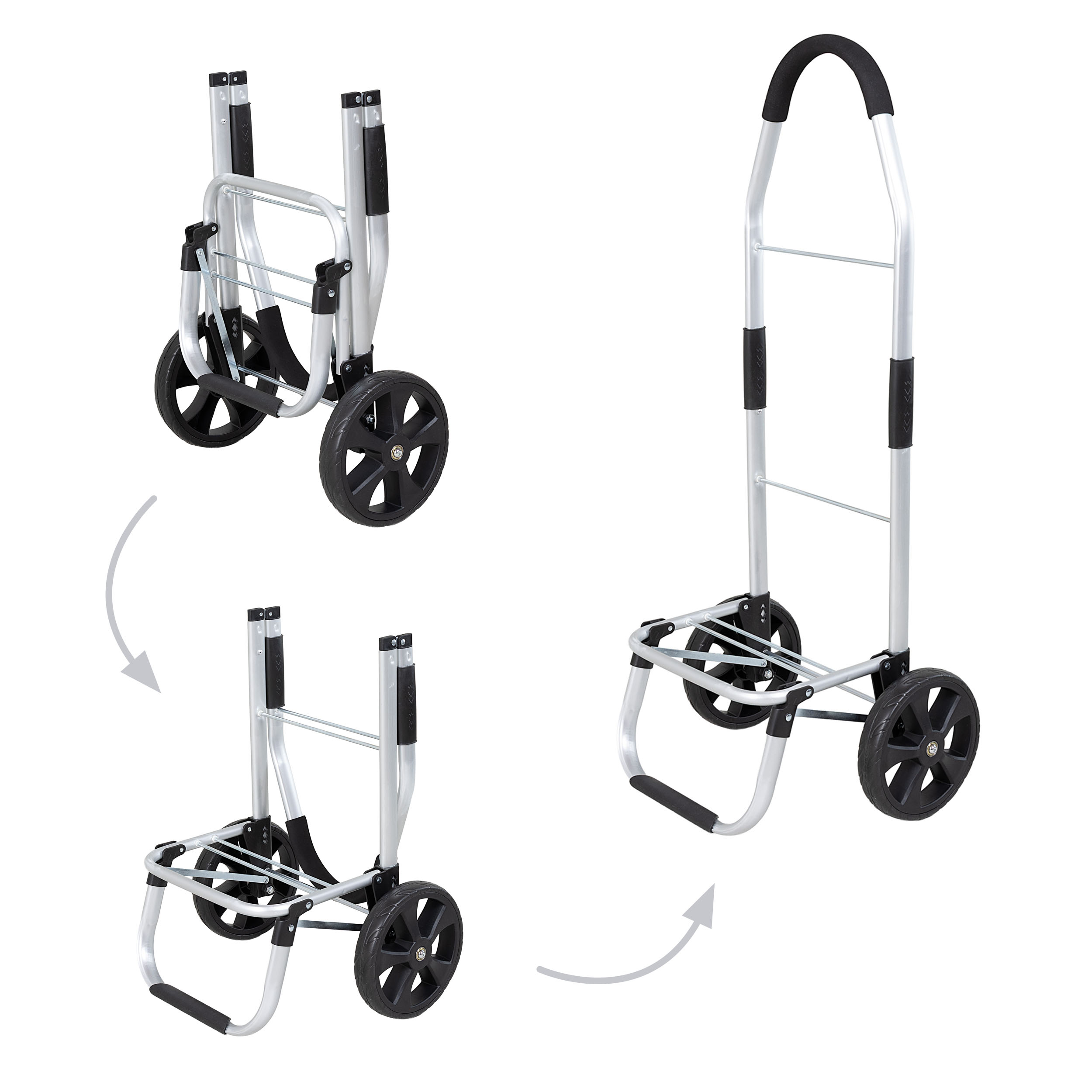 Travelnet Boodschappenwagen 40L, inklapbaar, aluminium frame, met wielen - obrazek 6